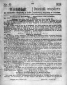 Amtsblatt der K&ouml;niglichen Regierung zu Posen. 1875.12.01 Nro.48