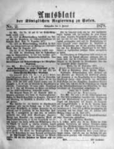 Amtsblatt der K&ouml;niglichen Regierung zu Posen. 1878.01.09 Nro.2