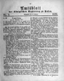 Amtsblatt der Königlichen Regierung zu Posen. 1878.01.16 Nro.3