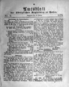 Amtsblatt der K&ouml;niglichen Regierung zu Posen. 1878.01.30 Nro.5