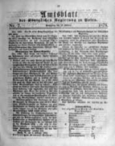 Amtsblatt der K&ouml;niglichen Regierung zu Posen. 1878.02.13 Nro.7