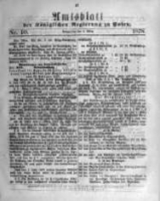 Amtsblatt der K&ouml;niglichen Regierung zu Posen. 1878.03.06 Nro.10