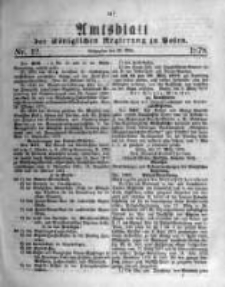 Amtsblatt der K&ouml;niglichen Regierung zu Posen. 1878.03.20 Nro.12