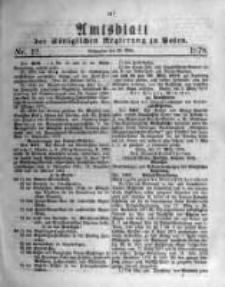Amtsblatt der Königlichen Regierung zu Posen. 1878.03.20 Nro.12