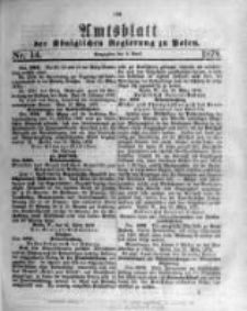 Amtsblatt der Königlichen Regierung zu Posen. 1878.04.03 Nro.14