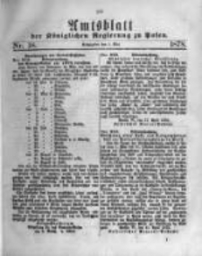 Amtsblatt der K&ouml;niglichen Regierung zu Posen. 1878.05.01 Nro.18