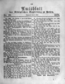 Amtsblatt der K&ouml;niglichen Regierung zu Posen. 1878.05.08 Nro.19
