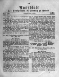Amtsblatt der K&ouml;niglichen Regierung zu Posen. 1878.05.15 Nro.20