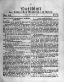 Amtsblatt der K&ouml;niglichen Regierung zu Posen. 1878.05.29 Nro.22