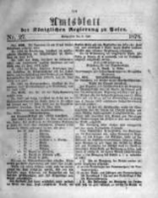 Amtsblatt der K&ouml;niglichen Regierung zu Posen. 1878.07.03 Nro.27