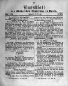 Amtsblatt der K&ouml;niglichen Regierung zu Posen. 1878.07.17 Nro.29