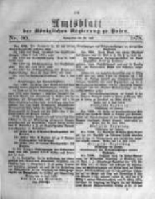 Amtsblatt der K&ouml;niglichen Regierung zu Posen. 1878.07.24 Nro.30