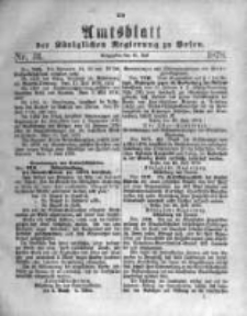 Amtsblatt der K&ouml;niglichen Regierung zu Posen. 1878.07.31 Nro.31