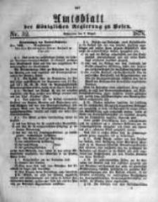 Amtsblatt der K&ouml;niglichen Regierung zu Posen. 1878.08.07 Nro.32