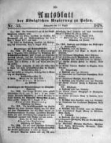 Amtsblatt der K&ouml;niglichen Regierung zu Posen. 1878.08.14 Nro.33