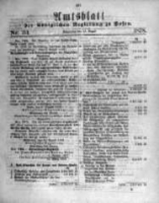 Amtsblatt der K&ouml;niglichen Regierung zu Posen. 1878.08.21 Nro.34
