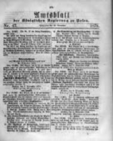 Amtsblatt der K&ouml;niglichen Regierung zu Posen. 1878.11.20 Nro.47