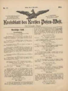 Kreisblatt des Kreises Posen-West 1914.11.05 Jg.26 Nr67