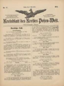 Kreisblatt des Kreises Posen-West 1914.11.05 Jg.26 Nr67