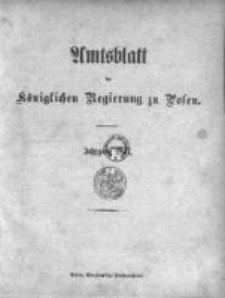 Amtsblatt der K&ouml;niglichen Regierung zu Posen. 1877.01.03 Nro.1