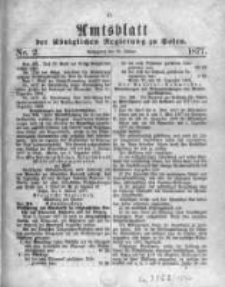 Amtsblatt der K&ouml;niglichen Regierung zu Posen. 1877.01.10 Nro.2
