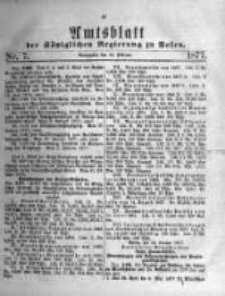 Amtsblatt der K&ouml;niglichen Regierung zu Posen. 1877.02.14 Nro.7