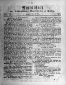 Amtsblatt der K&ouml;niglichen Regierung zu Posen. 1877.03.14 Nro.11