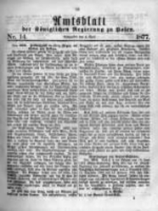 Amtsblatt der K&ouml;niglichen Regierung zu Posen. 1877.04.04 Nro.14