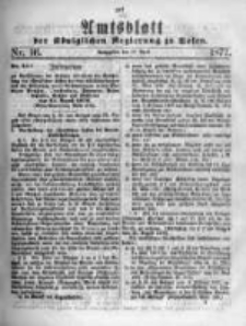 Amtsblatt der K&ouml;niglichen Regierung zu Posen. 1877.04.18 Nro.16