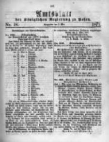 Amtsblatt der K&ouml;niglichen Regierung zu Posen. 1877.05.02 Nro.18