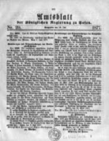 Amtsblatt der K&ouml;niglichen Regierung zu Posen. 1877.07.18 Nro.29