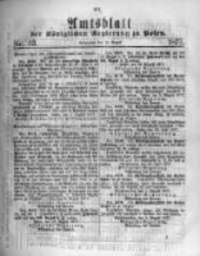 Amtsblatt der K&ouml;niglichen Regierung zu Posen. 1877.08.15 Nro.33