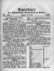 Amtsblatt der K&ouml;niglichen Regierung zu Posen. 1877.10.03 Nro.40