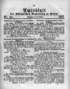 Amtsblatt der K&ouml;niglichen Regierung zu Posen. 1877.10.24 Nro.43