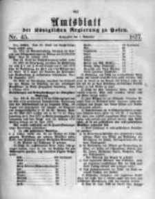 Amtsblatt der K&ouml;niglichen Regierung zu Posen. 1877.11.07 Nro.45