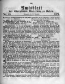Amtsblatt der K&ouml;niglichen Regierung zu Posen. 1877.11.28 Nro.48