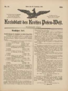 Kreisblatt des Kreises Posen-West 1909.09.30 Jg.21 Nr39