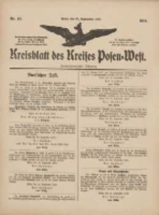 Kreisblatt des Kreises Posen-West 1910.09.22 Jg.22 Nr40