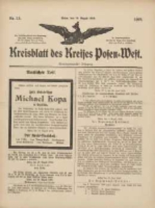 Kreisblatt des Kreises Posen-West 1909.08.19 Jg.21 Nr33