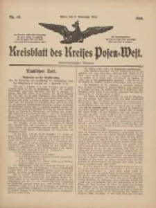 Kreisblatt des Kreises Posen-West 1910.11.03 Jg.22 Nr46