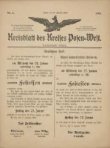 Kreisblatt des Kreises Posen-West 1909.01.14 Jg.21 Nr2