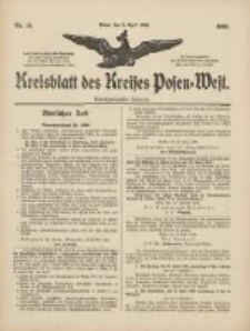 Kreisblatt des Kreises Posen-West 1909.04.08 Jg.21 Nr14