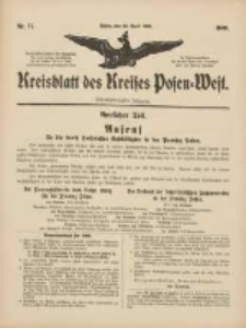 Kreisblatt des Kreises Posen-West 1909.04.29 Jg.21 Nr17