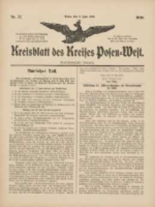 Kreisblatt des Kreises Posen-West 1909.06.03 Jg.21 Nr22