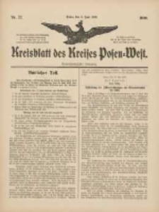 Kreisblatt des Kreises Posen-West 1909.06.03 Jg.21 Nr22