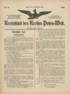 Kreisblatt des Kreises Posen-West 1909.11.18 Jg.21 Nr46
