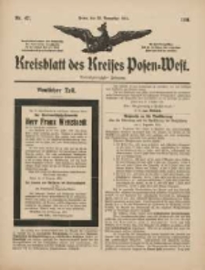 Kreisblatt des Kreises Posen-West 1911.11.23 Jg.23 Nr47