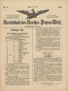 Kreisblatt des Kreises Posen-West 1914.07.02 Jg.26 Nr27