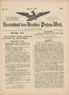 Kreisblatt des Kreises Posen-West 1915.04.01 Jg.27 Nr16