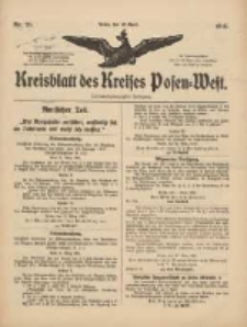 Kreisblatt des Kreises Posen-West 1915.04.29 Jg.27 Nr20